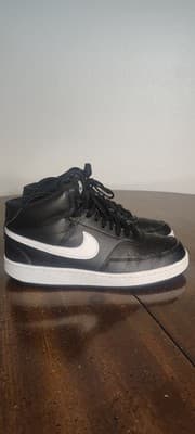 Women's Size 7.5 - Nike Court Vision Next Nature Mid Black White Shoes Sneakers - Thumbnail 3
