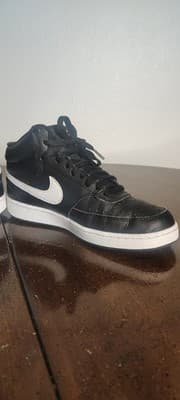 Women's Size 7.5 - Nike Court Vision Next Nature Mid Black White Shoes Sneakers - Thumbnail 5