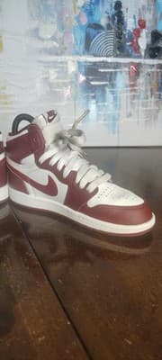 Jordan Air Jordan 1 Mid Shoes Youth Size 1.5Y Red White Sneakers FD1412-160 - Thumbnail 6