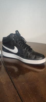Women's Size 7.5 - Nike Court Vision Next Nature Mid Black White Shoes Sneakers - Thumbnail 7