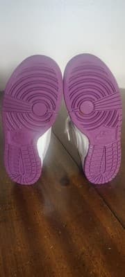 Nike Dunk Low Shoes Youth Size 5Y Gray Purple Colorblock Sneakers FB9109-104 - Thumbnail 9