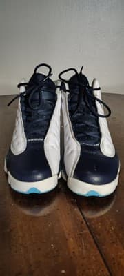 Air Jordan 13 Retro Shoes Youth Size 6Y White Navy Blue Sneakers DJ3003-144 - Thumbnail 4