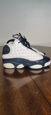 Air Jordan 13 Retro Shoes Youth Size 6Y White Navy Blue Sneakers DJ3003-144 - Thumbnail 3