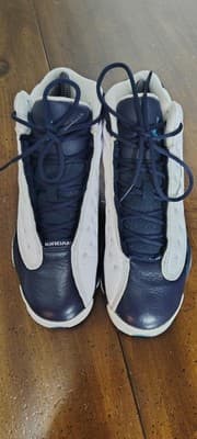 Air Jordan 13 Retro Shoes Youth Size 6Y White Navy Blue Sneakers DJ3003-144 - Thumbnail 5