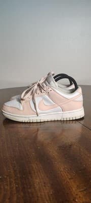 Nike Dunk Low Shoes Womens Size 7.5 Pink White Leather Sneakers DD1873-100 - Image 1