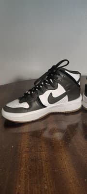 Nike Dunk High Up Medium Olive Shoes Womens Size 7.5 Green White DH3718-103 - Thumbnail 7