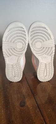 Nike Dunk Low Shoes Womens Size 7.5 Pink White Leather Sneakers DD1873-100 - Thumbnail 9