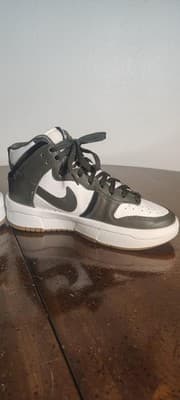 Nike Dunk High Up Medium Olive Shoes Womens Size 7.5 Green White DH3718-103 - Thumbnail 6
