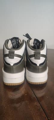 Nike Dunk High Up Medium Olive Shoes Womens Size 7.5 Green White DH3718-103 - Thumbnail 2