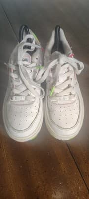 Nike Air Force 1 Low Top White Multicolor Orange Size 4.5Y Shoes DV1366-11Z - Thumbnail 5