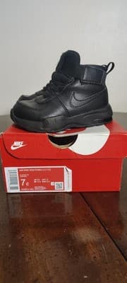 Nike Air Max Goaterra 2.0 Boots Toddler 7C Black Boys Leather Ankle DC9514-001 - Thumbnail 9