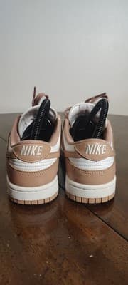 Nike Dunk Rose Low Top Brown White Women's Size 5.5 Shoes Sneakers - Thumbnail 2