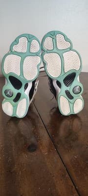 Jordan 6 Rings Shoes Youth Size 4Y White Black Green Sneakers 323419-115 - Thumbnail 9