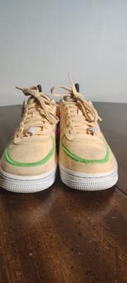 Nike Air Force 1 '07 LX Stitched Canvas Melon Tint CK6572-800 Beige Multicolor - Thumbnail 4