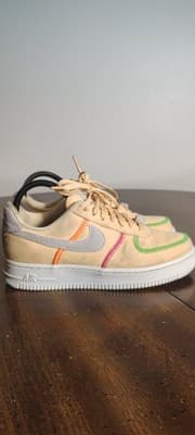 Nike Air Force 1 '07 LX Stitched Canvas Melon Tint CK6572-800 Beige Multicolor - Thumbnail 3