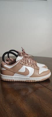 Nike Dunk Rose Low Top Brown White Women's Size 5.5 Shoes Sneakers - Thumbnail 3