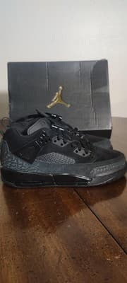 Jordan Spizike Low Shoes Youth Size 4Y Black Anthracite Sneakers FQ3950-001 - Thumbnail 4