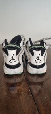 Jordan 6 Rings Shoes Youth Size 4Y White Black Green Sneakers 323419-115 - Thumbnail 2