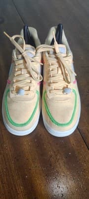 Nike Air Force 1 '07 LX Stitched Canvas Melon Tint CK6572-800 Beige Multicolor - Thumbnail 5