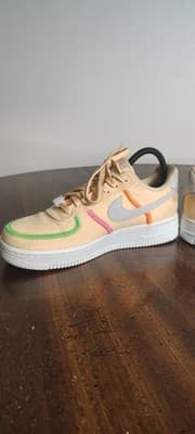 Nike Air Force 1 '07 LX Stitched Canvas Melon Tint CK6572-800 Beige Multicolor - Thumbnail 7