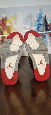 Air Jordan 4 Retro Bred Reimagined Shoes Youth Size 5Y Black Sneakers FQ8213-006 - Thumbnail 9