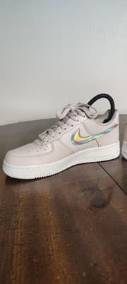 Nike Air Force 1 Shoes Womens Size 7 Pink Iridescent Leather Sneakers CJ1646-600 - Thumbnail 7