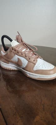 Nike Dunk Rose Low Top Brown White Women's Size 5.5 Shoes Sneakers - Thumbnail 6