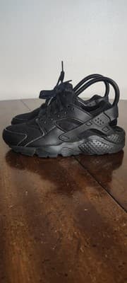 Nike Huarache Run Shoes Youth Size 4.5Y Kids Black Athletic Sneakers 654275-016 - Image 1
