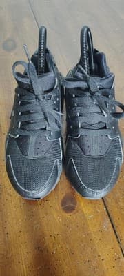 Nike Huarache Run Shoes Youth Size 4.5Y Kids Black Athletic Sneakers 654275-016 - Thumbnail 5