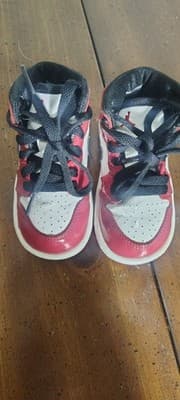 Nike Air Jordan 1 Vintage Chicago Toddler Size 4C Shoes Sneakers Black Red White - Thumbnail 6
