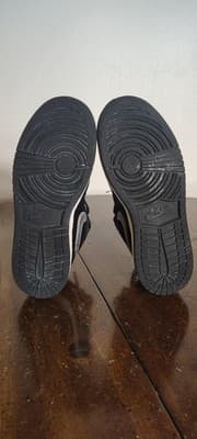 Nike Air Jordan 1 Low Shoes Youth Size 4Y Black Silver Sneakers FZ3921-001 - Thumbnail 9