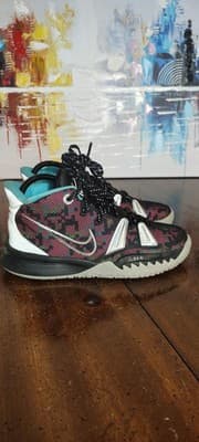 Nike Kyrie 7 Shoes Youth Size 5.5Y Black Multicolor Camo Sneakers CT4080-008 - Thumbnail 3