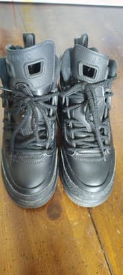 Jordan Youth Shoes Size 4Y All Black Mid Top Basketball Sneakers Kids - Thumbnail 5