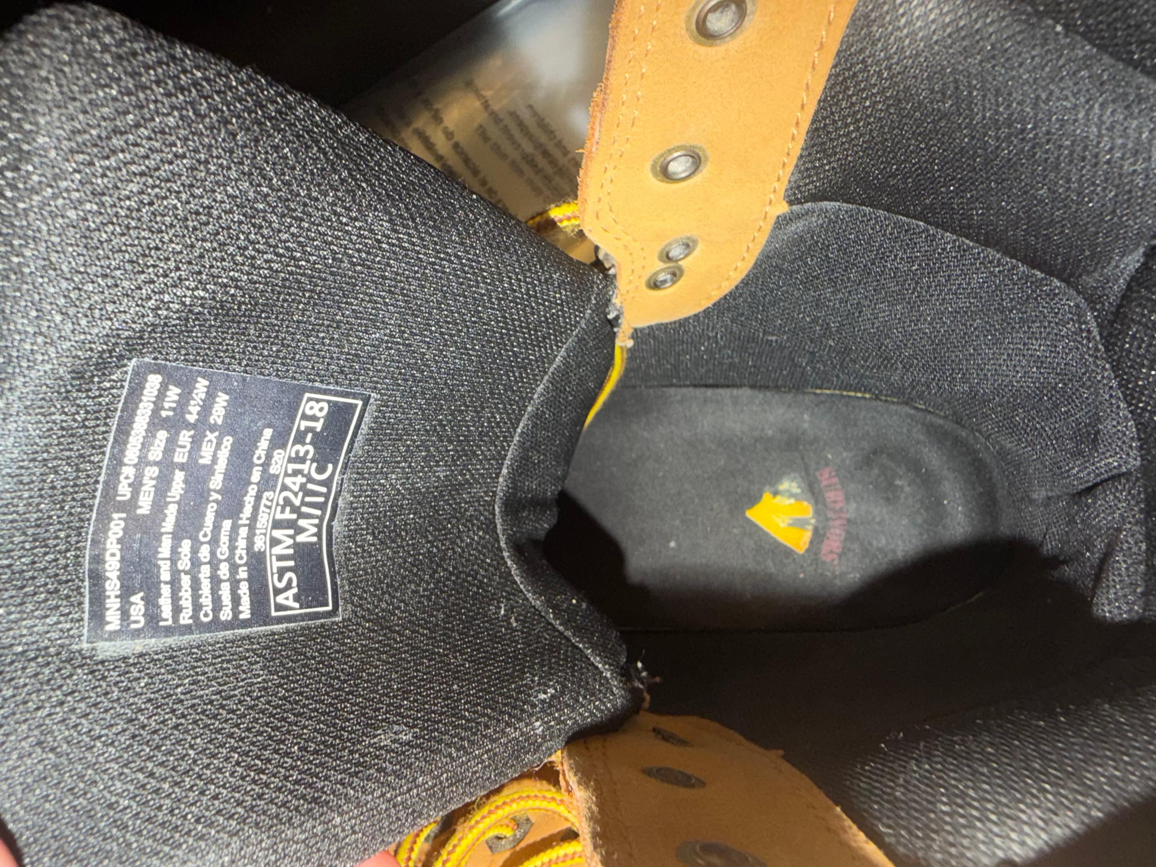 Wolverine Steel Toe Work Boots Mens 11W Wheat Nubuck ASTM F2413-18 Lace Up - Thumbnail 7