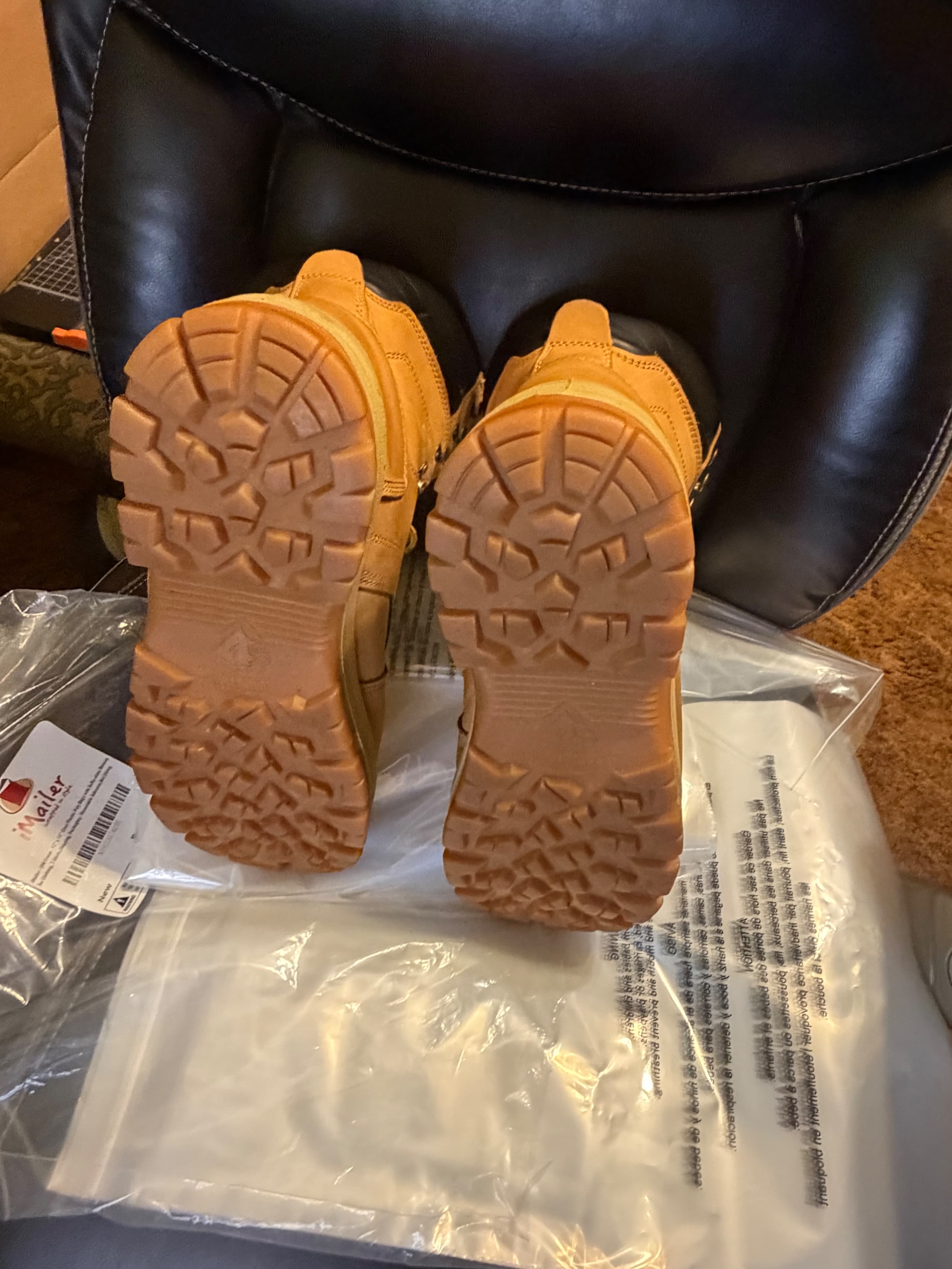 Wolverine Steel Toe Work Boots Mens 11W Wheat Nubuck ASTM F2413-18 Lace Up - Thumbnail 6