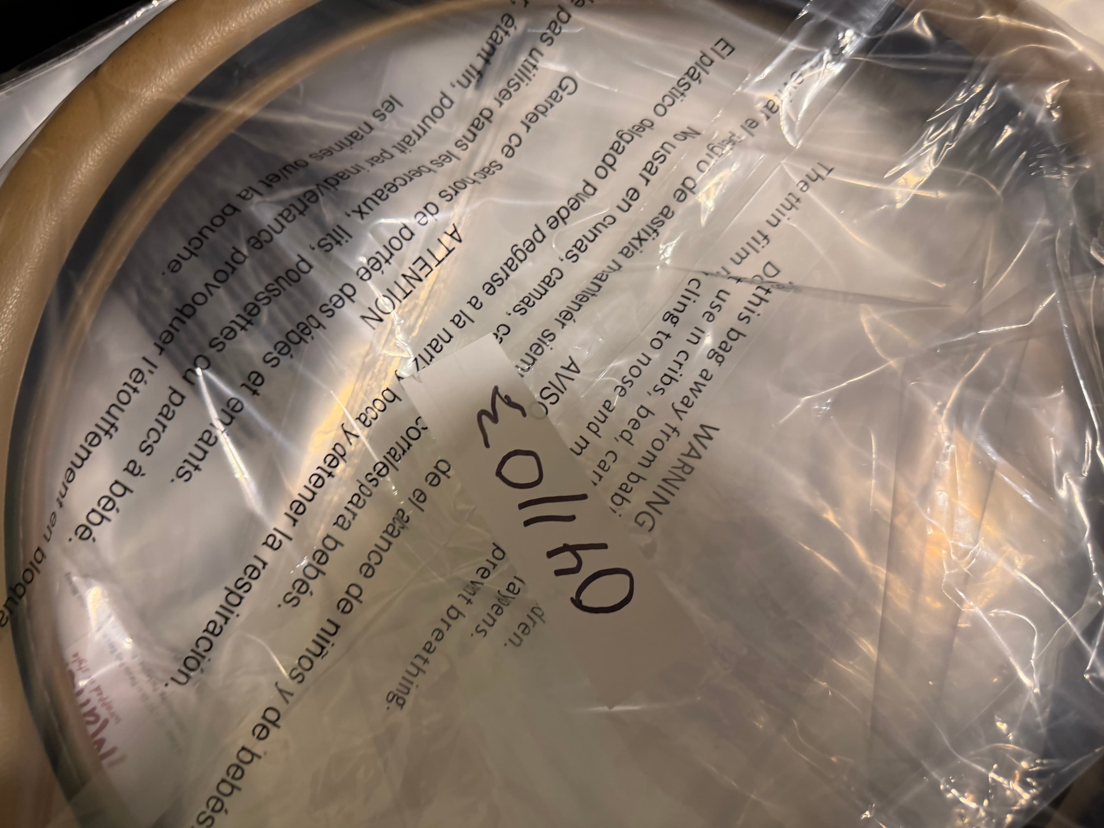 Leather Steering Wheel Cover, Beige, Universal Fit - Thumbnail 4