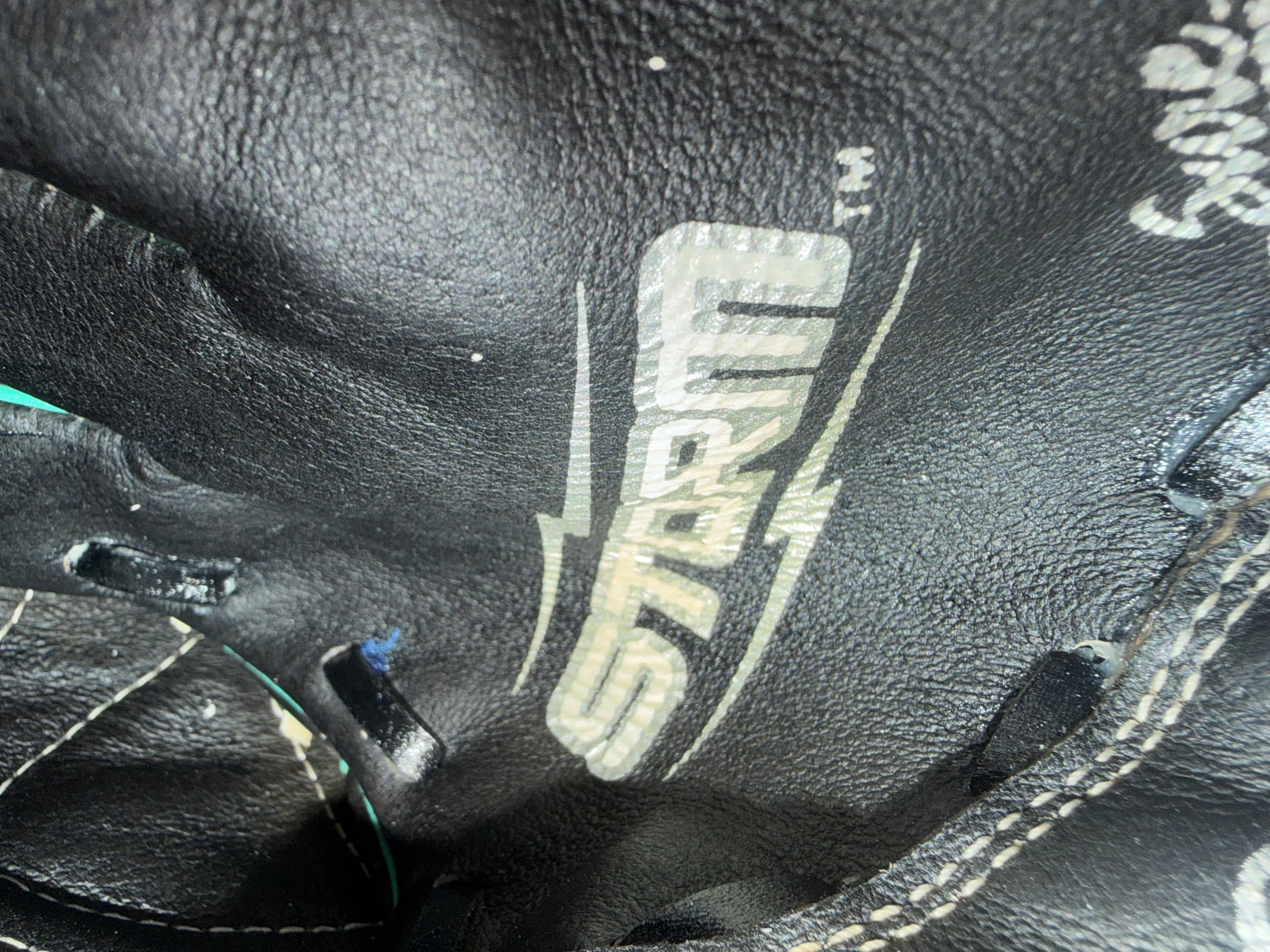 Rawlings All Leather Softball Glove - Black & Teal - Thumbnail 5