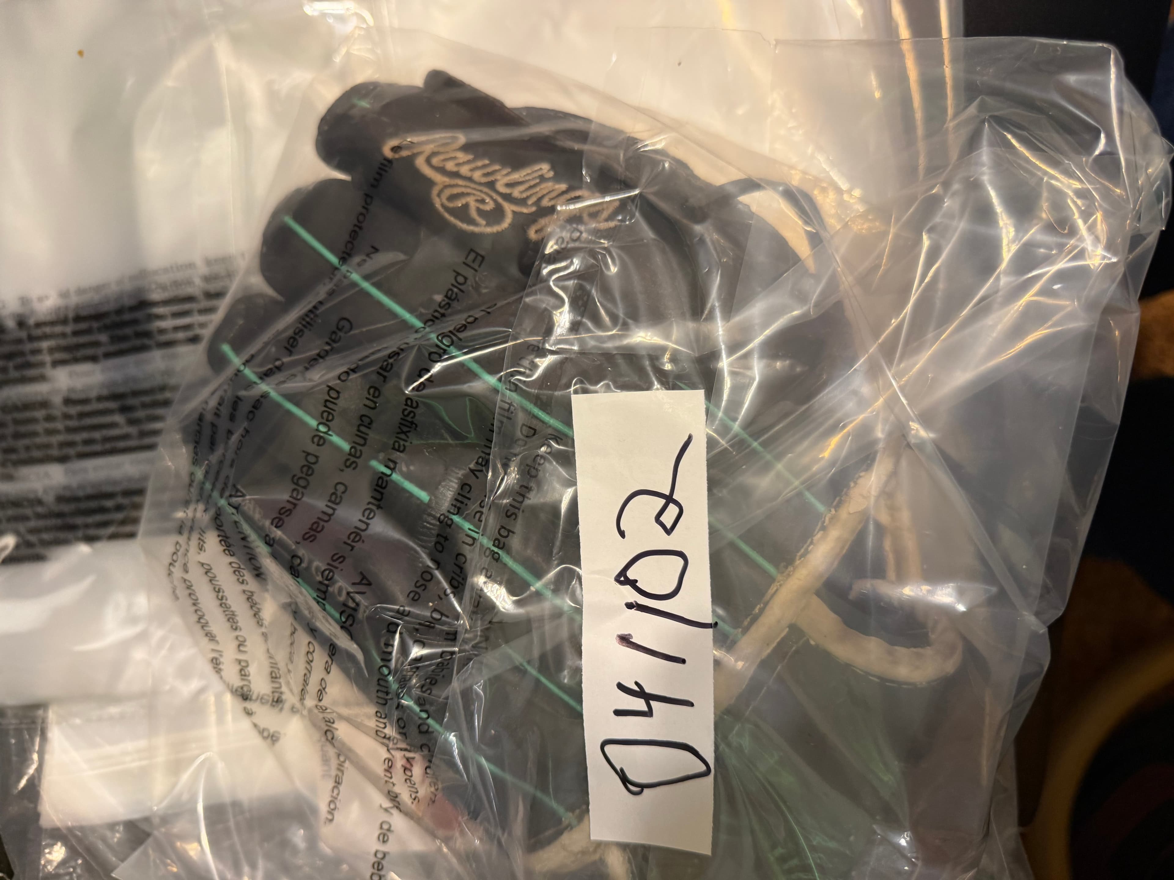 Rawlings All Leather Softball Glove - Black & Teal - Thumbnail 12