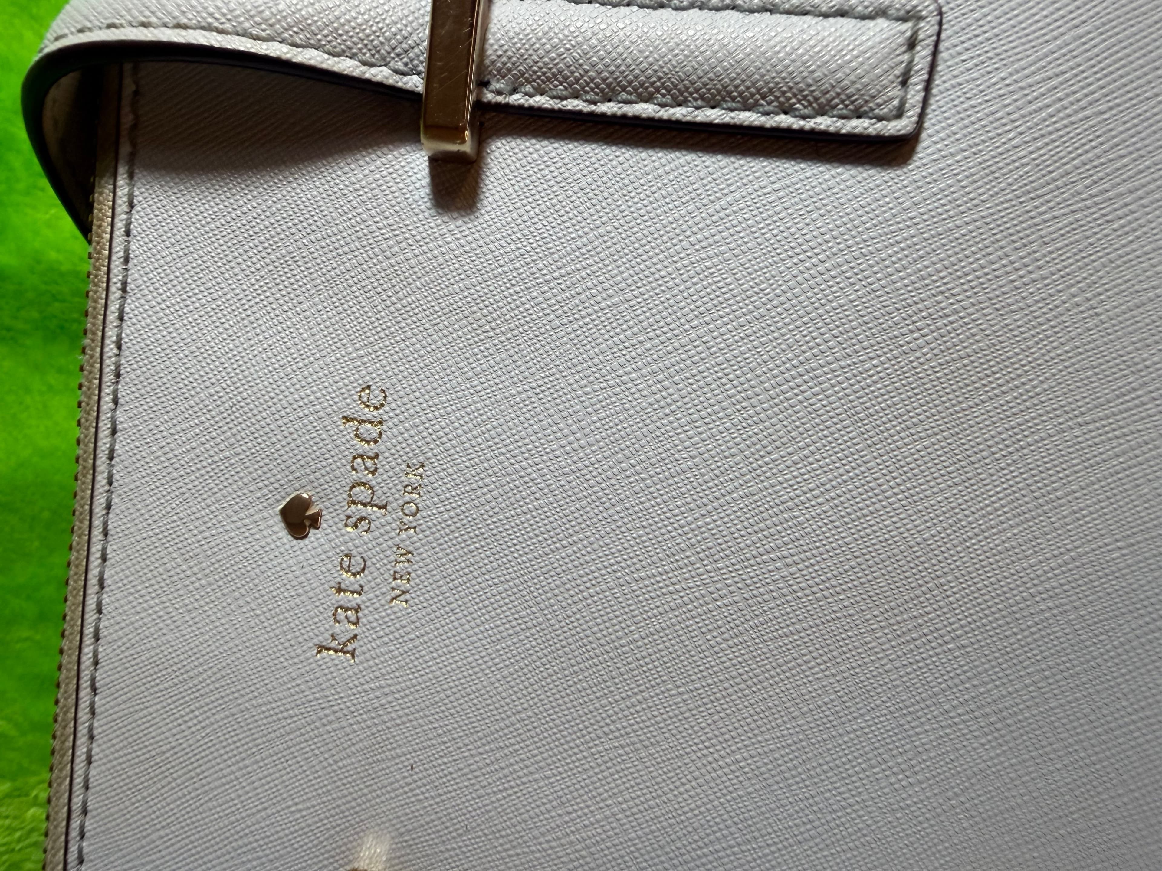 Kate Spade White Leather Handbag with Adjustable Strap - Thumbnail 3