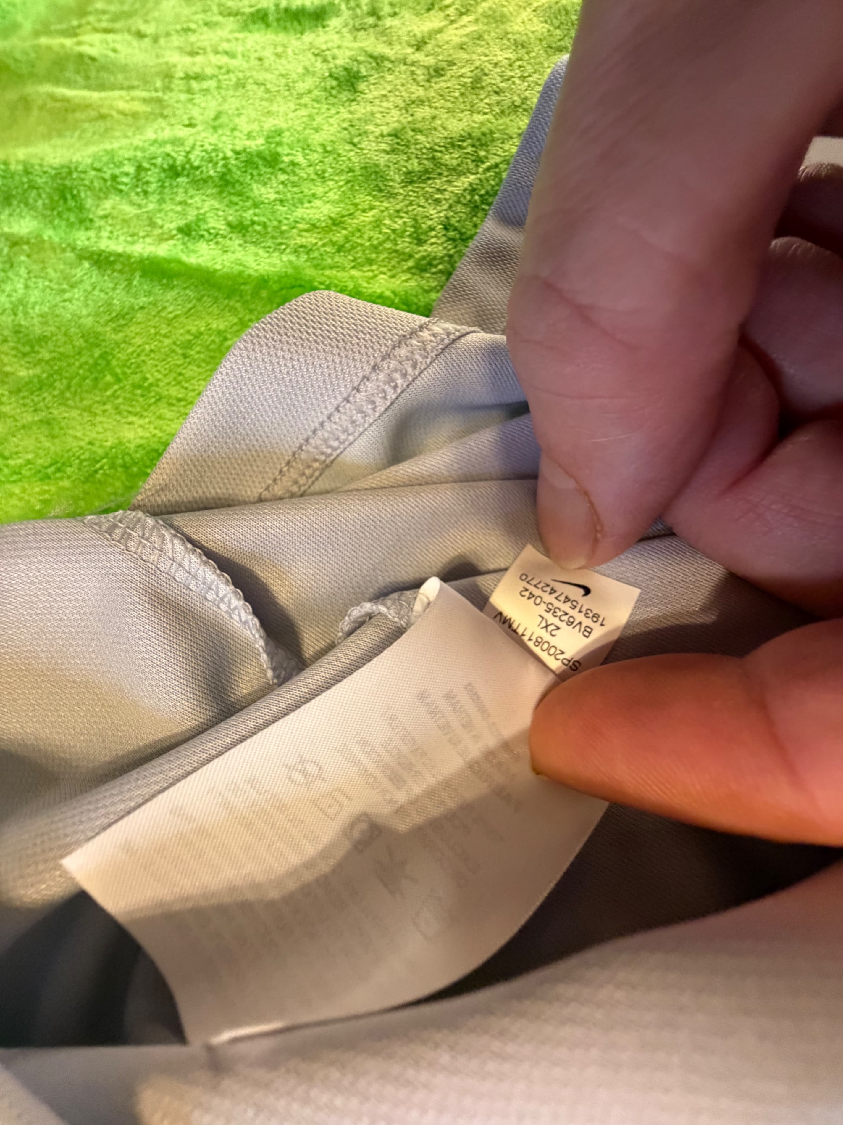 Nike Men's Golf Polo Shirt - Light Gray, Size Large - Thumbnail 9