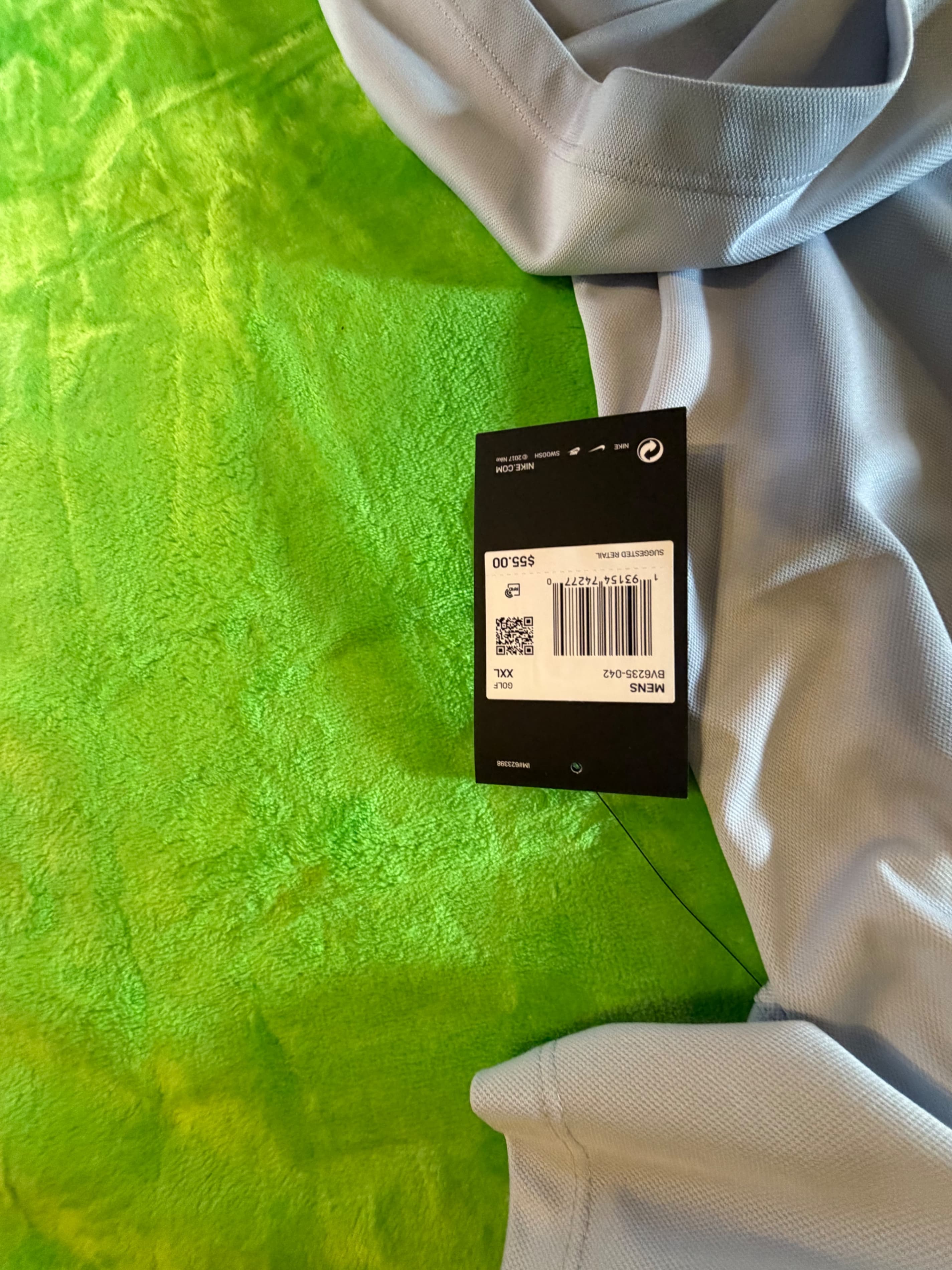 Nike Men's Golf Polo Shirt - Light Gray, Size Large - Thumbnail 11