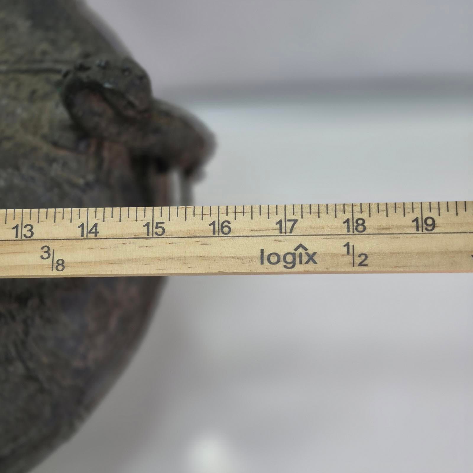 Antique Chinese Bronze Wine Vessel Table Lamp - Thumbnail 5