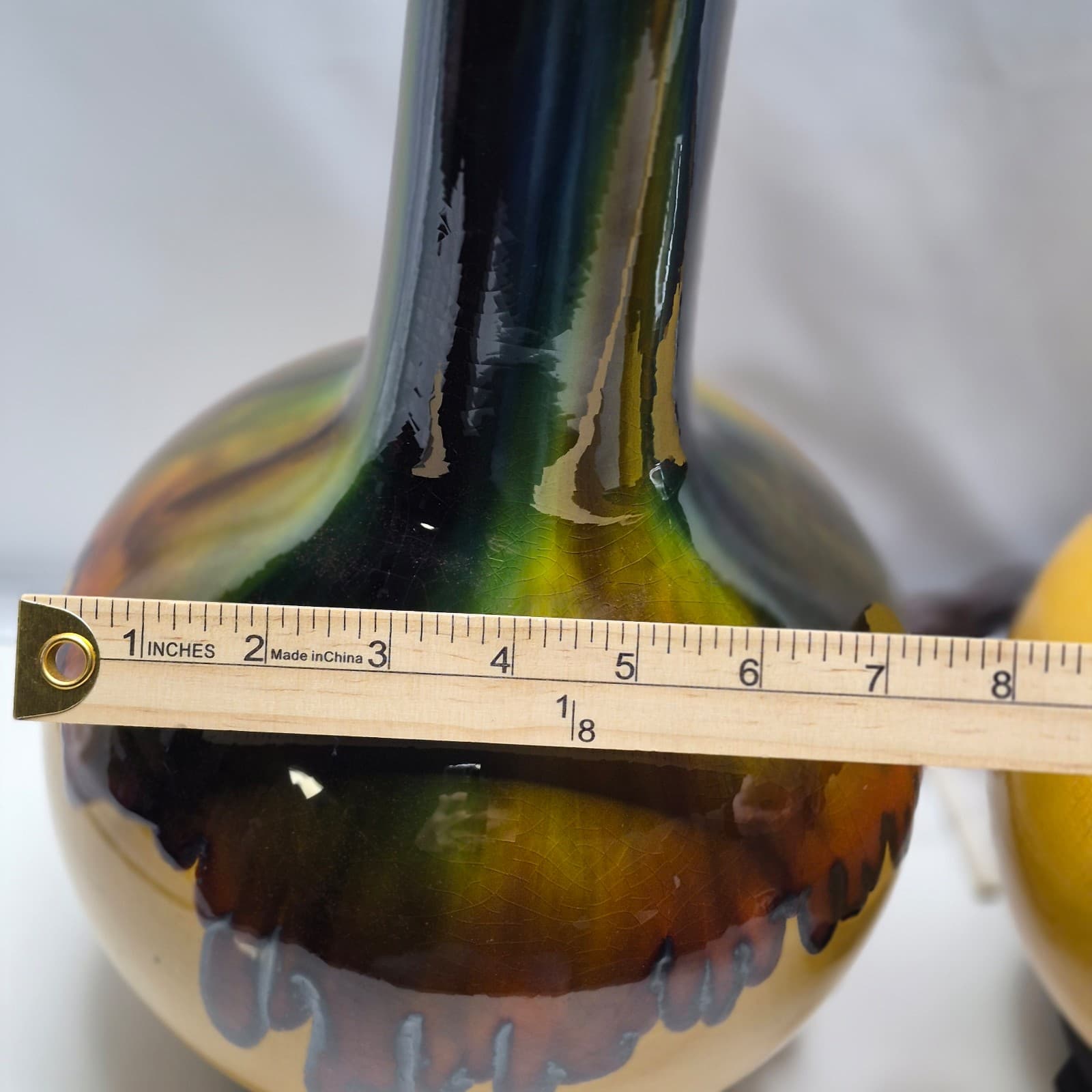 Vintage MCM Drip Glaze Table Lamps - Thumbnail 6