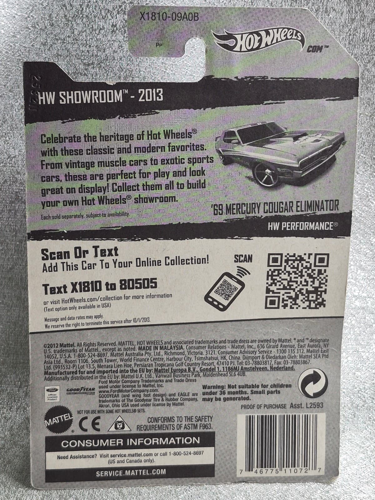 Hot Wheels '69 Mercury Cougar Eliminator - Thumbnail 2