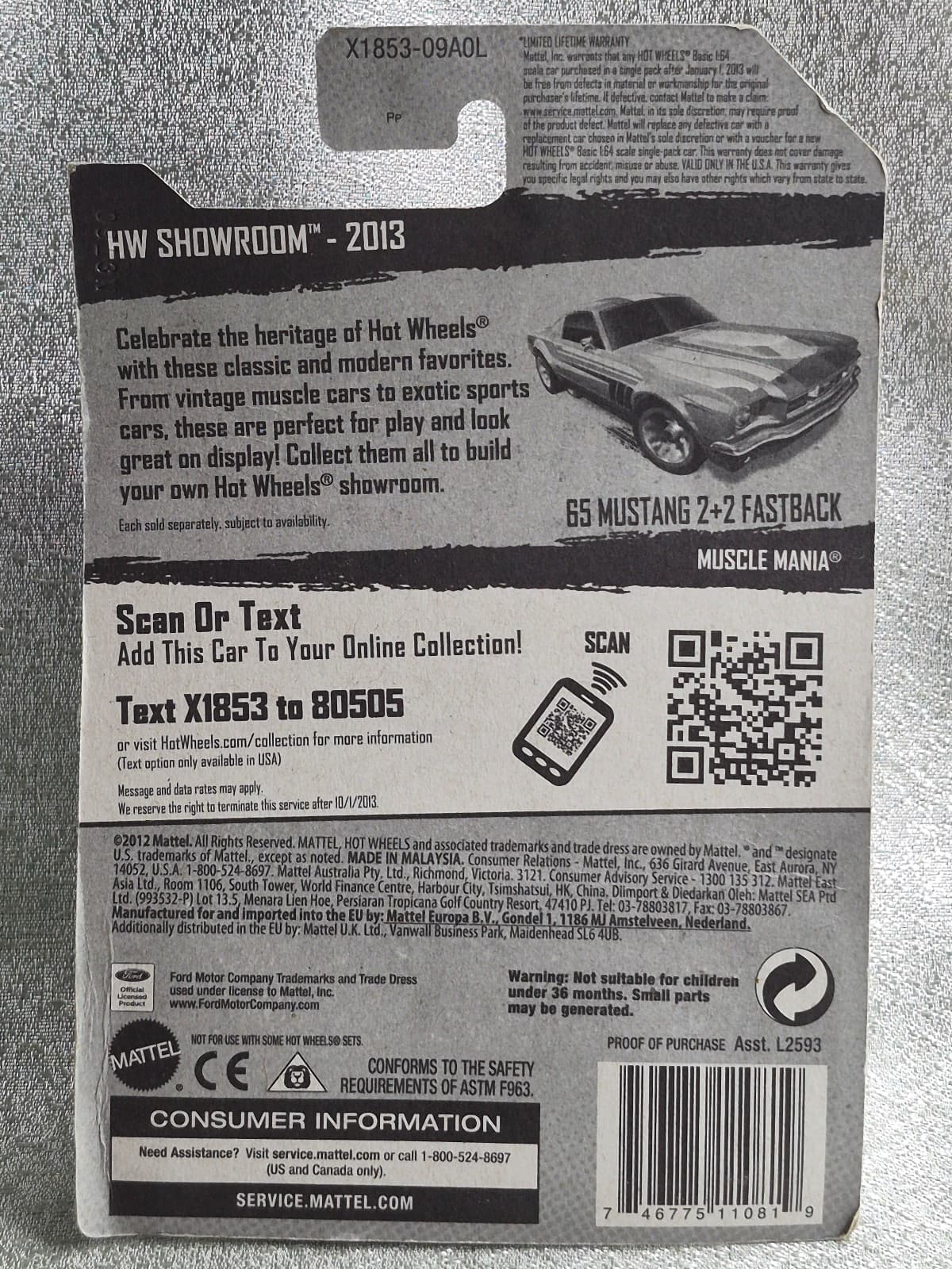 Hot Wheels '65 Mustang 2+2 Fastback - Thumbnail 2