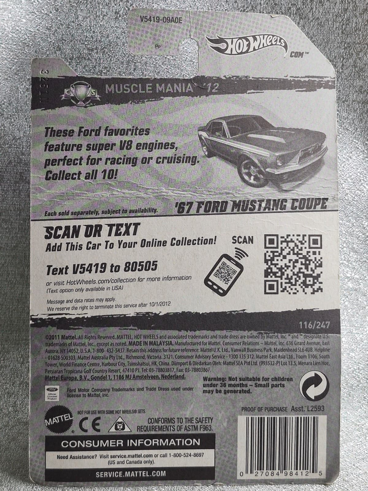 Hot WheelsHot Wheels '67 Ford Mustang Coupe - Thumbnail 2