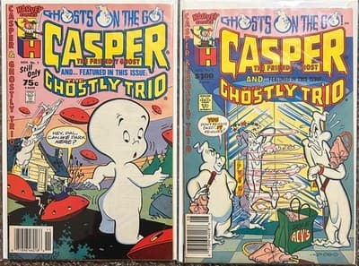 Harvey Comics Casper The Friendly Ghost Comic Lot 2 Ghostly Trio #1 & #8 Vintage - Image 1