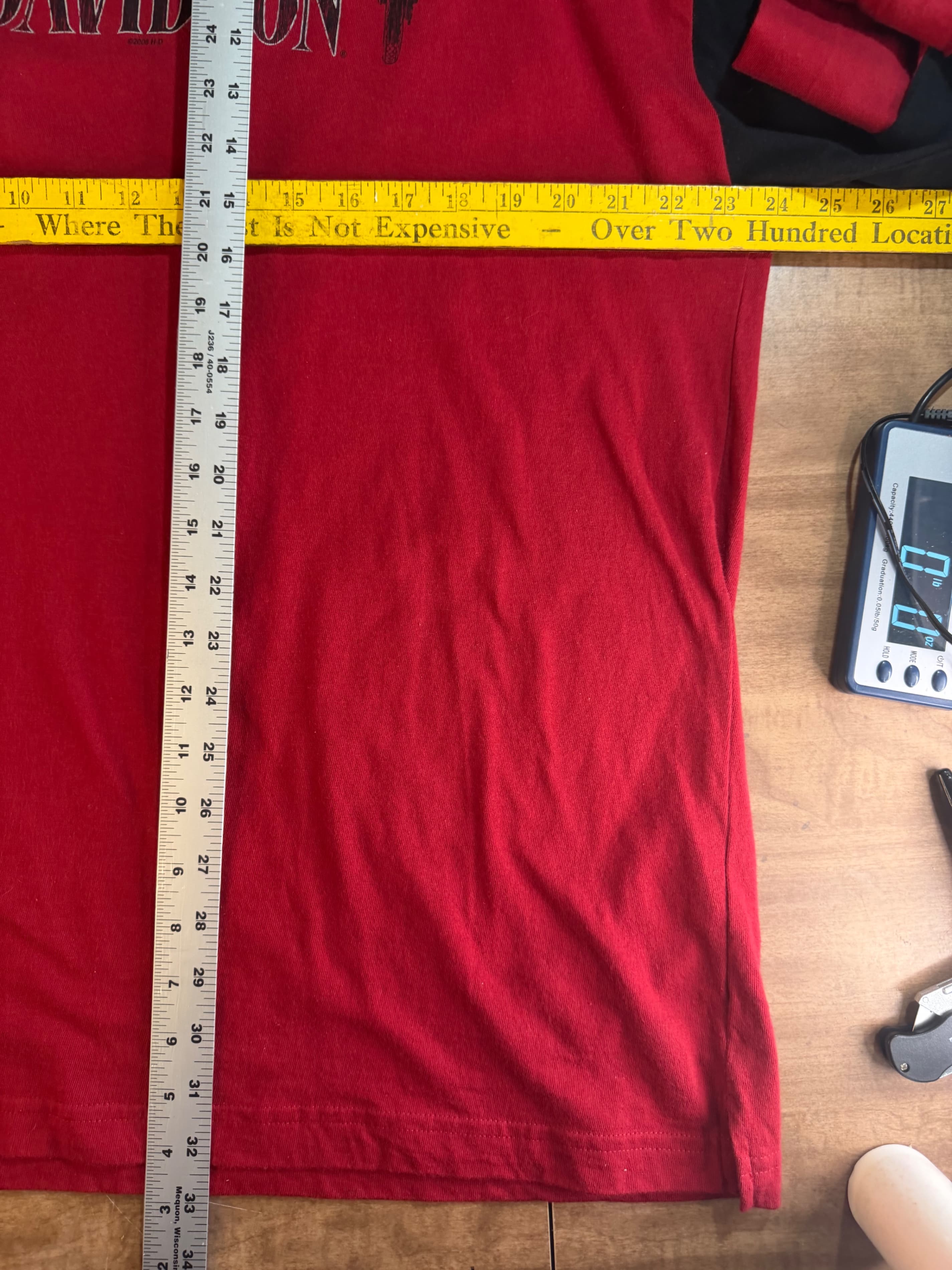 Harley-Davidson Long Sleeve Red T-Shirt, Size 3X, Graphic Print - Thumbnail 6