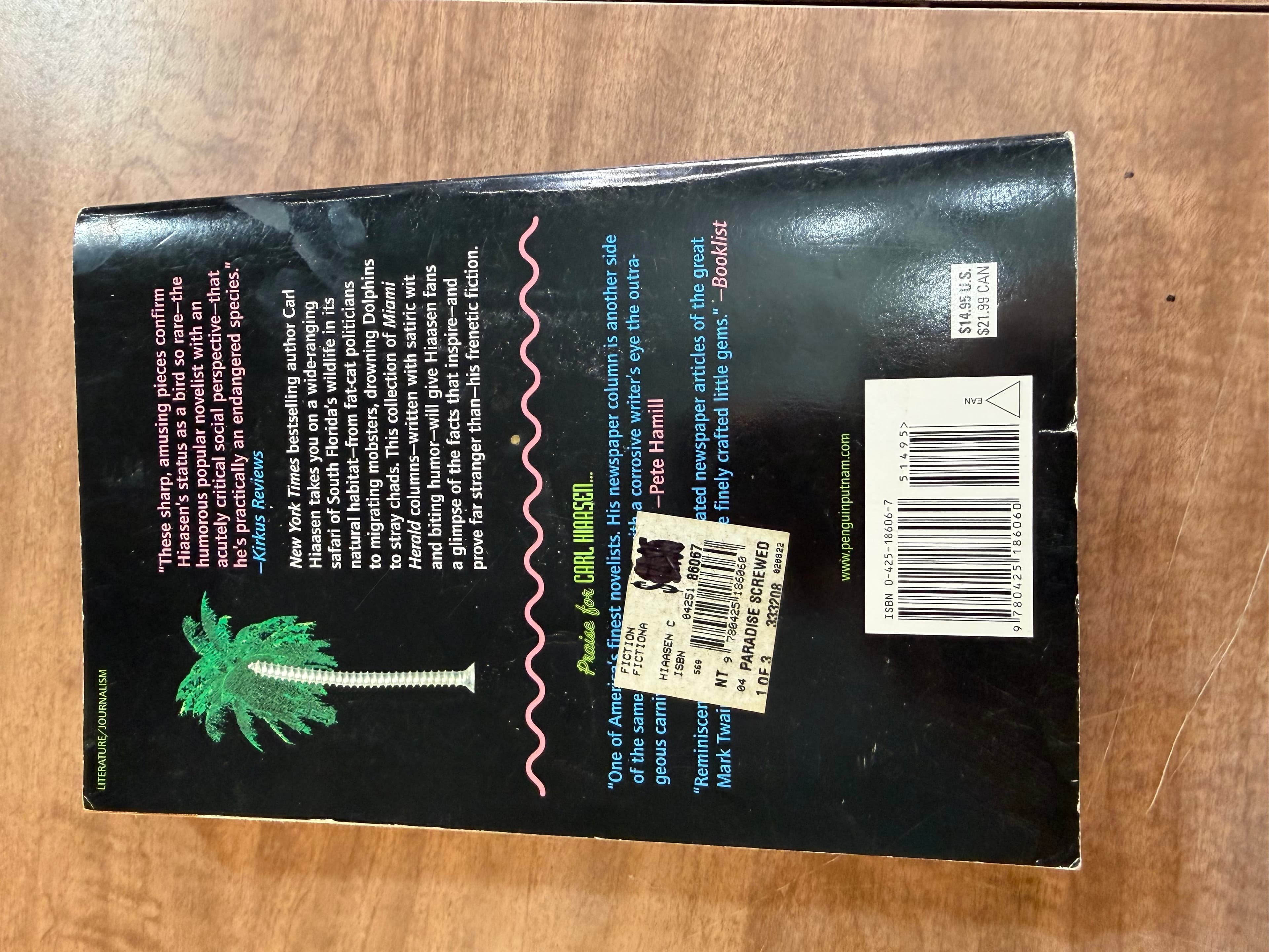 Paradise Screwed by Carl Hiaasen - Selected Columns - Vintage - Thumbnail 2