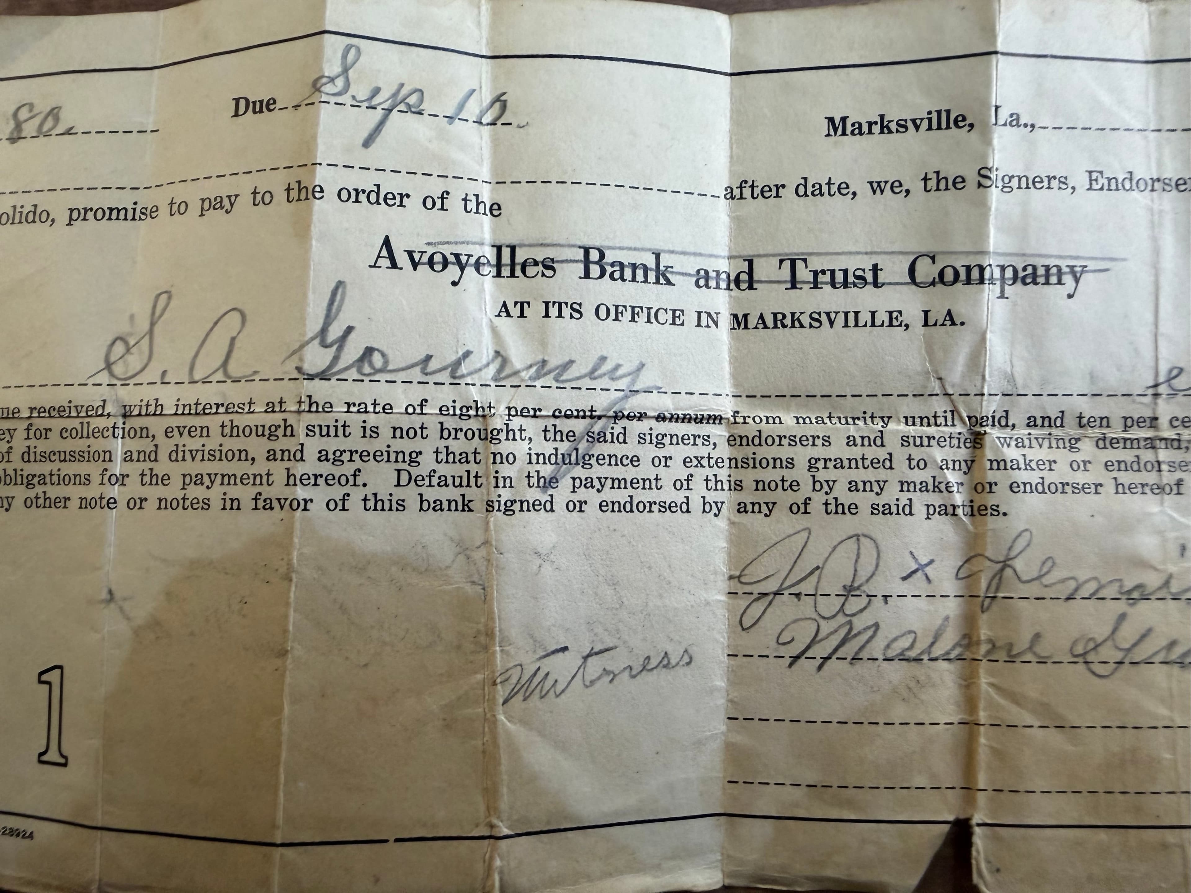 Lot 5 Louisiana Sharecropper Receipts 1930-1937 Depression Era Avoyelles Parish - Image 1